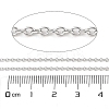 Anti-Tarnish Rhodium Plated 925 Sterling Silver Cable Chains STER-E072-02P-04-2