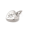 Brass Micro Pave Cubic Zirconia Charms KK-C139-25D-P-2