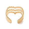 Ion Plating(IP) 304 Stainless Steel Crown Open Cuff Ring X-RJEW-H107-17G-2