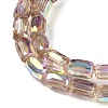Electroplate Glass Chevron Beads Strands GLAA-Q101-02A-AB09-4