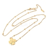 304 Stainless Steel Clover Pendant Necklaces NJEW-V001-09G-3