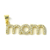 Mother's Day Real 18K Gold Plated Brass Micro Pave Cubic Zirconia Pendants KK-H472-06A-G01-1