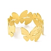 Ion Plating(IP) Butterfly 304 Stainless Steel Bangles for Women BJEW-B104-05G-3