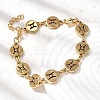 12 Constellations 304 Stainless Steel Link Chain Bracelets BJEW-I239-01G-09-3