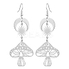 Brass & Stainless Steel Dangle Earrings EJEW-TA00396-1