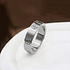 Cross Pattern 201 Stainless Steel Finger Rings FS-WG329CB-06-1