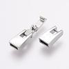 Tarnish Resistant 304 Stainless Steel Fold Over Clasps STAS-F122-48P-3