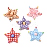 Tartan Pattern Opaque Resin Cabochons CRES-A061-01A-2