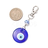 Handmade Lampwork Evil Eye Pendant Decorations HJEW-JM04143-01-3