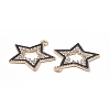 Alloy Rhinestone Pendants X-FIND-C019-49KCG-03-3