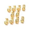 Brass Hexagon Hoop Earrings EJEW-G312-08G-3