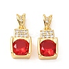 Brass Micro Pave Cubic Zirconia Pendants KK-G533-18G-01-1