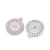 304 Stainless Steel with Enamel and Rhinestone Pendants STAS-Z166-12P-2