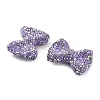 Bowknot Shape Polymer Clay Rhinestone Beads CLAY-NH0001-05F-2