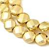 Electroplate Glass Beads Strands EGLA-F166-15-4