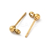 304 Stainless Steel Ball Post Stud Earring Findings LS-STAS-Z035-01G01-G-2