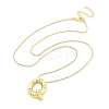 Brass & Plastic Pearl Letter Pendant Box Chain Necklaces for Women LS-NJEW-U017-01G-17-3