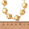 304 Stainless Steel Flower Link Chain Necklaces for Women NJEW-G178-11G-5