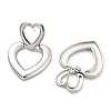 Heart Stud Earrings EJEW-G355-19P-2
