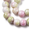 Opaque Crackle Glass Round Beads Strands GLAA-T031-01H-2