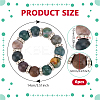 6Pcs Natural Indian Agate & Iron Beaded Napkin Rings AJEW-PH01655-2