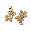 Rack Plating Brass Micro Pave Cubic Zirconia Pendants KK-P235-05G-4
