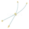 Adjustable Round Braided Microfiber Leather Cord Bracelet Making KK-CBAC260-01G-23-2
