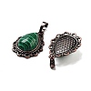 Synthetic Malachite Teardrop Pendants G-K363-01R-23-2