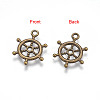 Tibetan Style Alloy Helm Pendants LS-X-TIBEP-S257-AB-FF-2