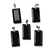 Natural Obsidian Faceted Pendants G-U031-04P-02-1