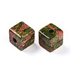 Natural Unakite European Beads G-N345-07A-04-2
