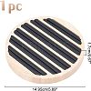6-Slot Wood Finger Ring Display Plate EDIS-WH0012-09A-6
