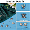 16 Sets 4 Colors Alloy Coin Screwback Rivets FIND-CP0002-65A-5