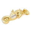 Rack Plating Brass Micro Pave Cubic Zirconia Pendants KK-P287-41A-G-2