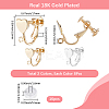 16Pcs 2 Colors Brass Clip-on Earring Findings FIND-SP0003-69-2