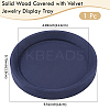 Solid Wood Covered with Velvet Jewelry Display Trays for Earrings Rings Necklaces Bracelets AJEW-WH20075-003B-2
