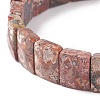 Natural Leopard Skin Jasper Stretch Bracelets BJEW-F406-B14-3