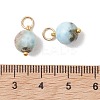Natural Larimar Pendants PALLOY-JF05255-4