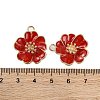 Light Gold Plated Alloy Enamel Pendants ENAM-Z017-14KCG-01-3