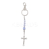 Cross Gemstone & Alloy Pendant Keychains KEYC-JKC01449-4