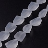 Transparent Frosted Glass Beads Strands FGLA-S001-02F-1