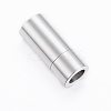 Tarnish Resistant Smooth 304 Stainless Steel Magnetic Clasps with Glue-in Ends STAS-H402-17P-5mm-1