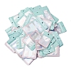 50Pcs 5 Styles Rectangle Glitter Holographic PVC Resealable Packaging Bags ABAG-FP0001-06A-4