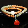 Natural Other Jade Round Beads Wrap Bracelets WG466DA-11-1