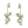 Tibetan Style Alloy Musical Note Pendants TIBEP-558-AS-FF-1