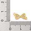 Brass Micro Pave Clear Cubic Zirconia Connector Charms KK-P275-36A-G-3