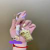 2Pcs Heart Shape Brass Lobster Claw Clasps KK-LP0004-45-3