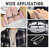 Unicraftale 5Pcs 304 Stainless Steel Stripe Grooved Finger Ring for Women RJEW-UN0002-30-6