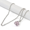 Brass Enamel Pendant Necklaces NJEW-G089-06P-02-2