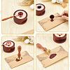 Brass Wax Seal Stamp with Wood Handle AJEW-WH0412-0331-3